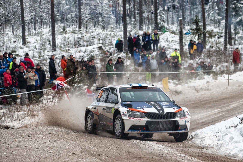 Teemu Suninen / Mikko Markkula, ŠKODA FABIA R5, Team Oreca. Rally Sweden 2016