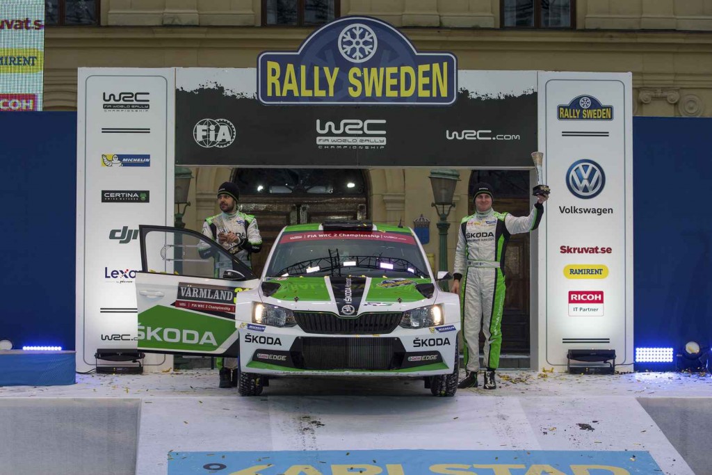 Esapekka Lappi / Janne Ferm, ŠKODA FABIA R5, ŠKODA Motorsport. Rally Sweden 2016