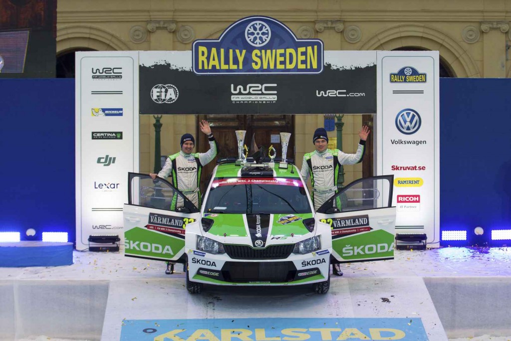 Pontus Tidemand / Jonas Andersson, ŠKODA FABIA R5, ŠKODA Motorsport. Rally Sweden 2016