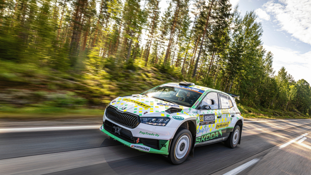 On a bike and in a rally car. Emil Lindholm embodies the spirit of sisu