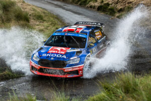 Mikołaj Marczyk and co-driver Szymon Gospodarczyk (Škoda Fabia RS Rally2) finished the 2025 FIA European Rally Championship’s penultimate round third overall.