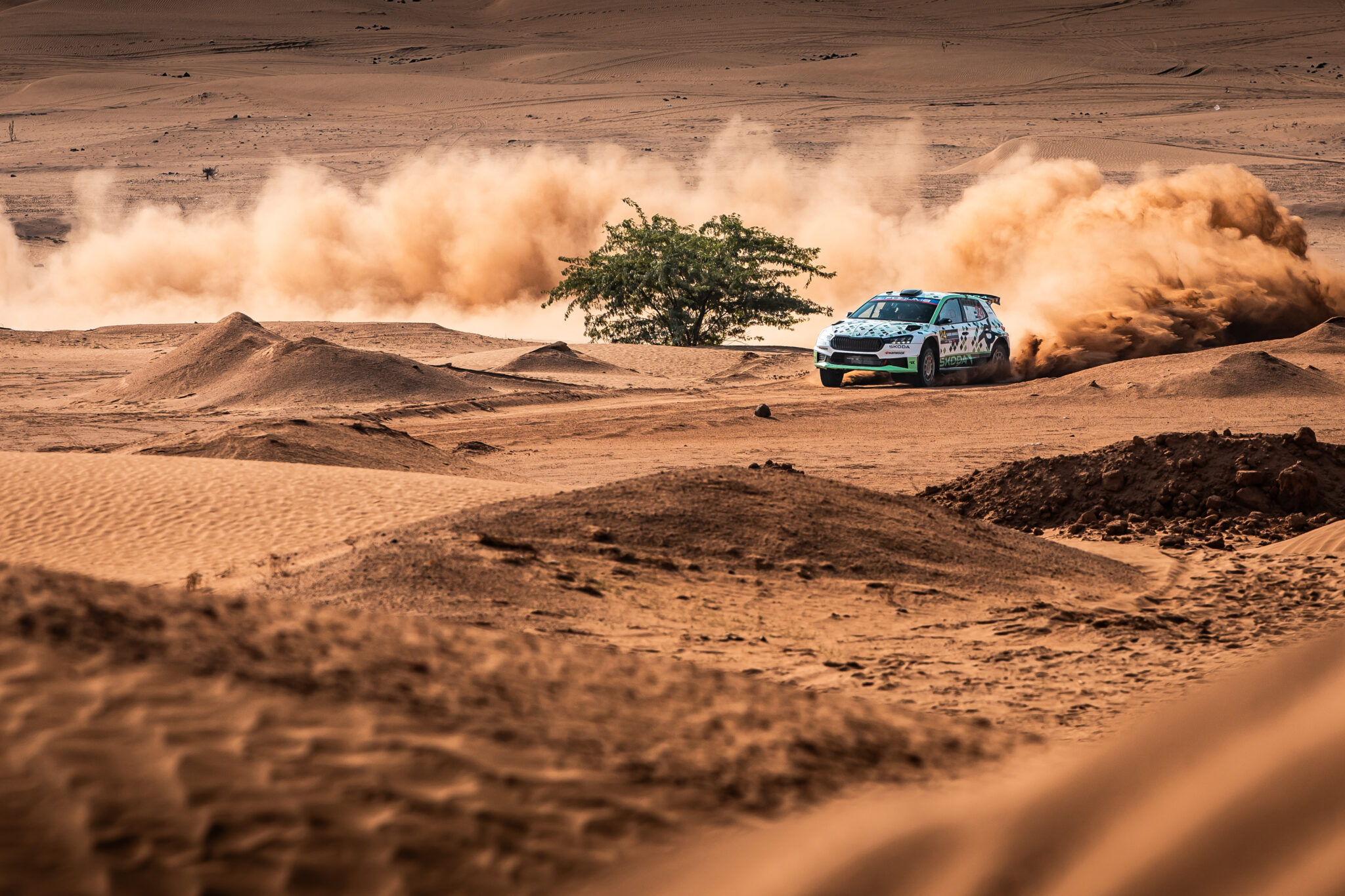 Full podium and multiple titles | Saudi Arabia Rally - Škoda Motorsport