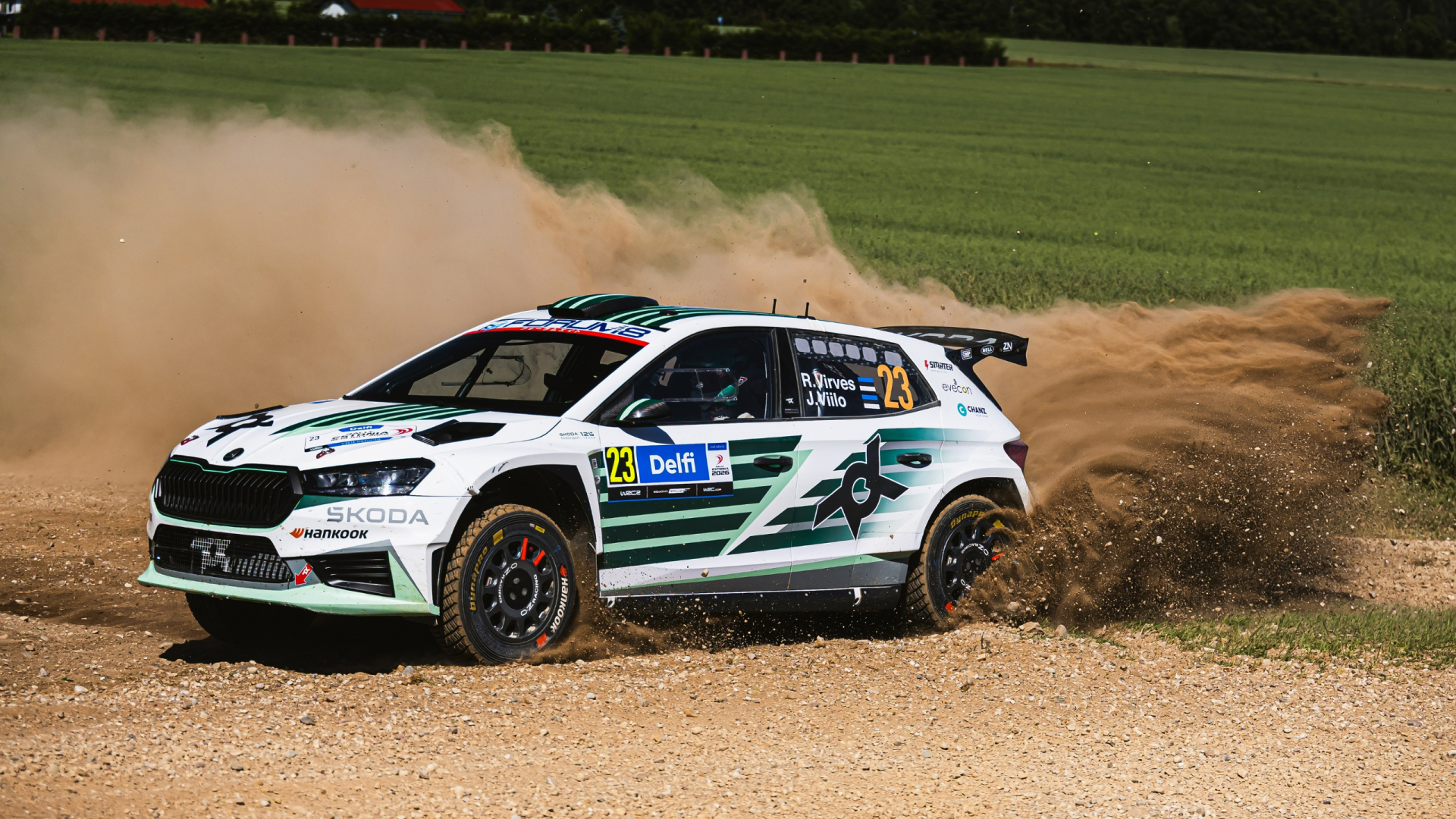 Italská rally na Sardinii: posádka Robert Virves a Jakko Viilo s vozem Škoda startují jako mistři světa kategorie WRC2*